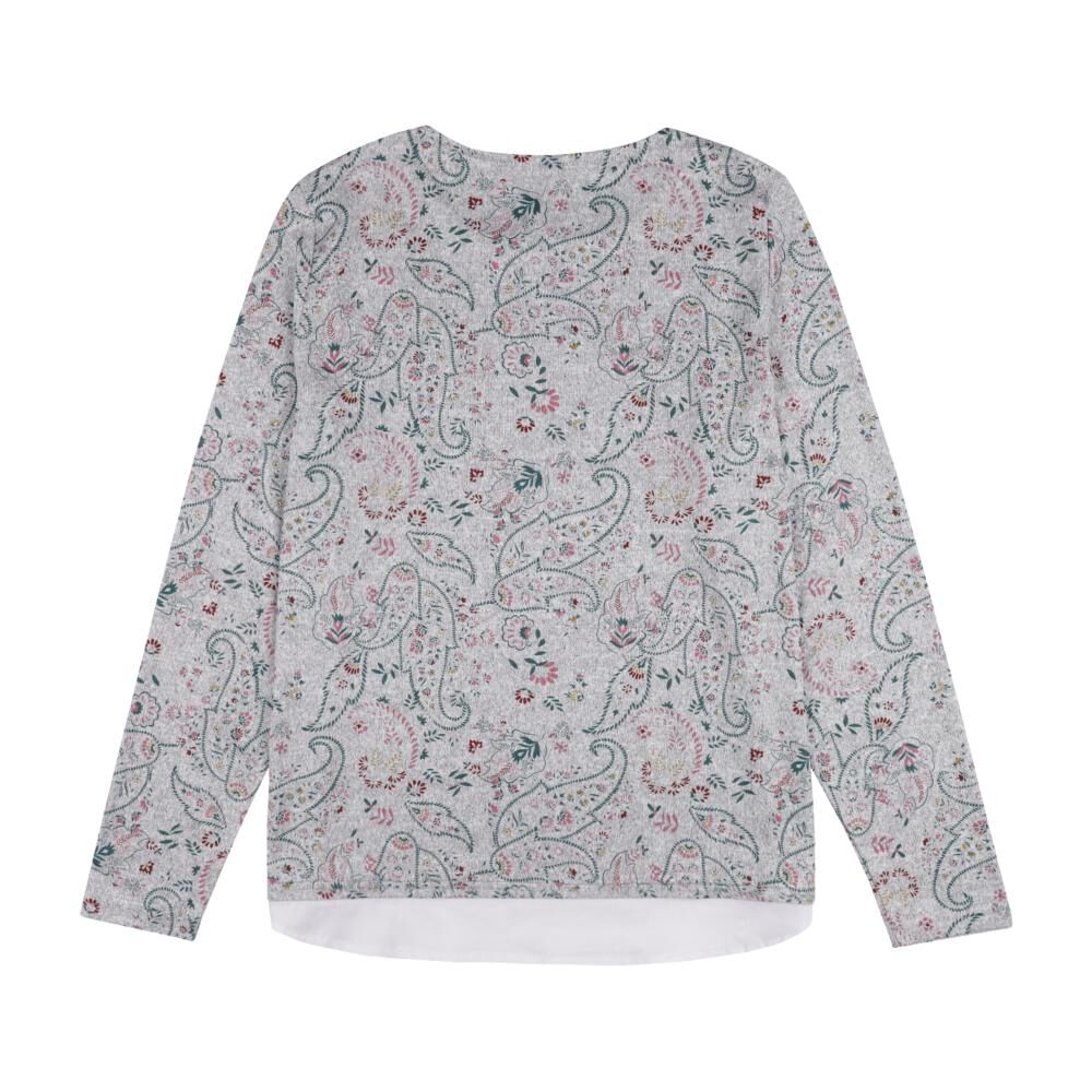 Sweater Full Print Manga Larga Cuello Redondo Mujer Geeps image number 1.0