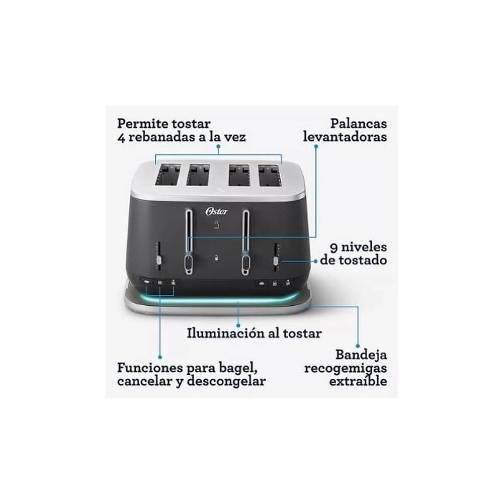 Tostadora Premium Para 4 Rebanadas Tsstta4540b Tostado Personalizado image number 3.0
