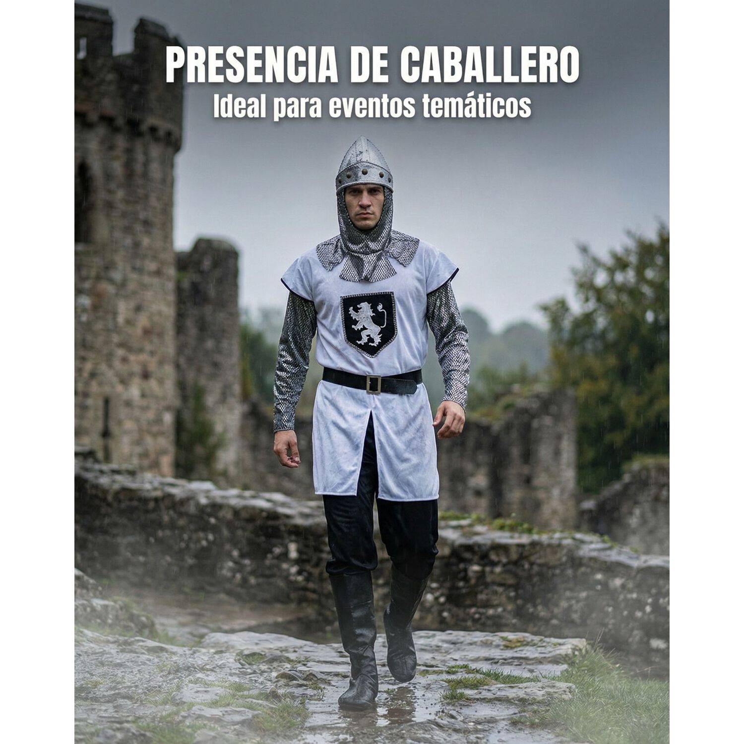 Disfraz Cosplay Caballero Medieval Piquero image number 3.0