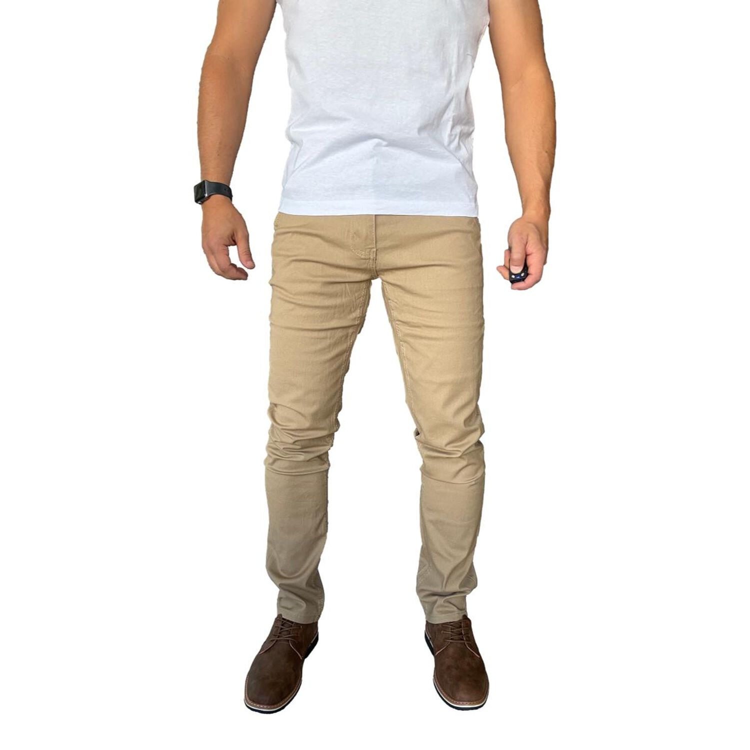 Pantal&oacute;n Tela Elasticado Slim Fit Bolsillo Argentino image number 10.0