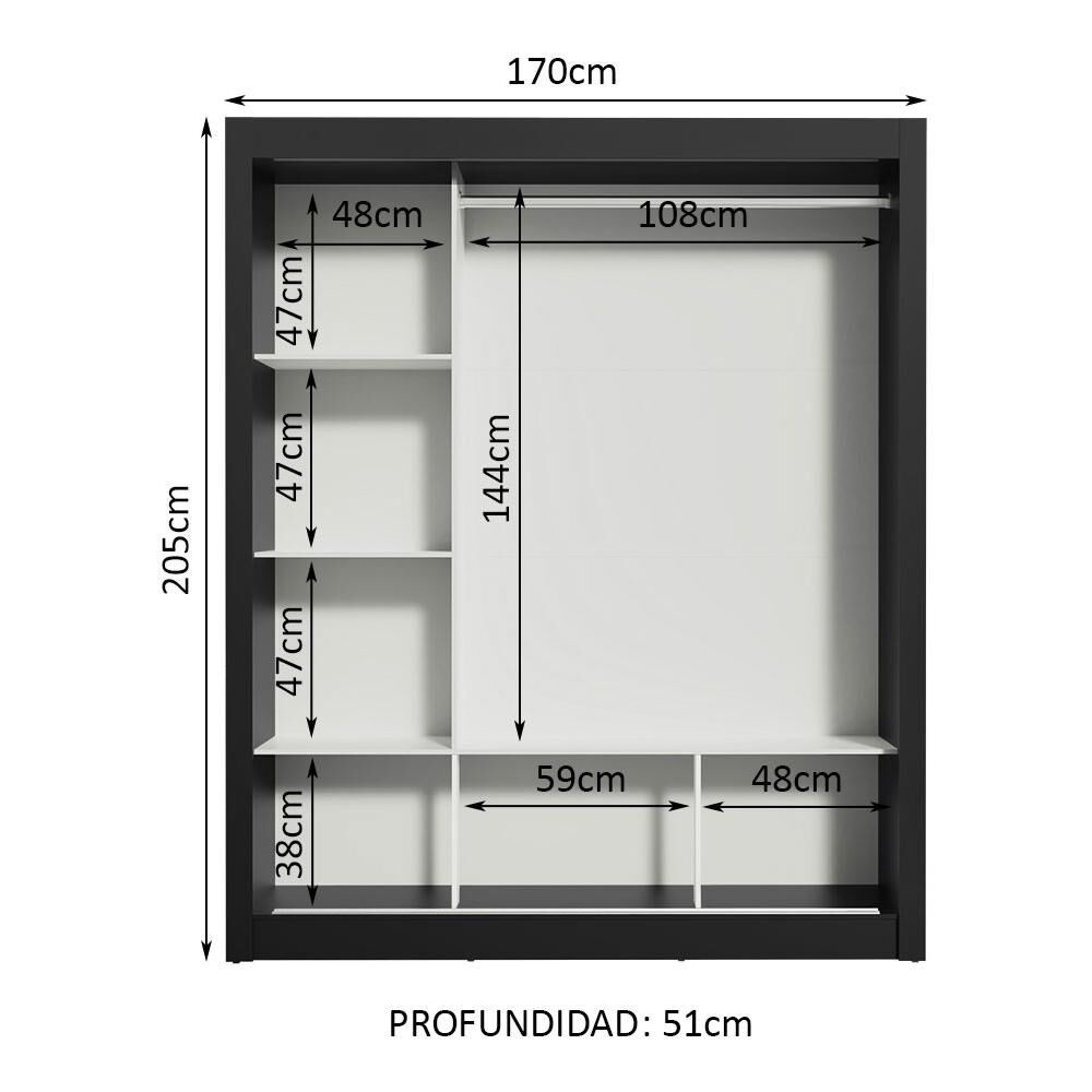 Cl&oacute;set Vekkahome Monaco / 3 Puertas image number 1.0