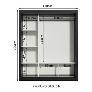 Cl&oacute;set Vekkahome Monaco / 3 Puertas