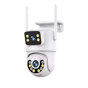 Camara De Seguridad Wifi Doble Lente Hd Vn Ip66 Blanca