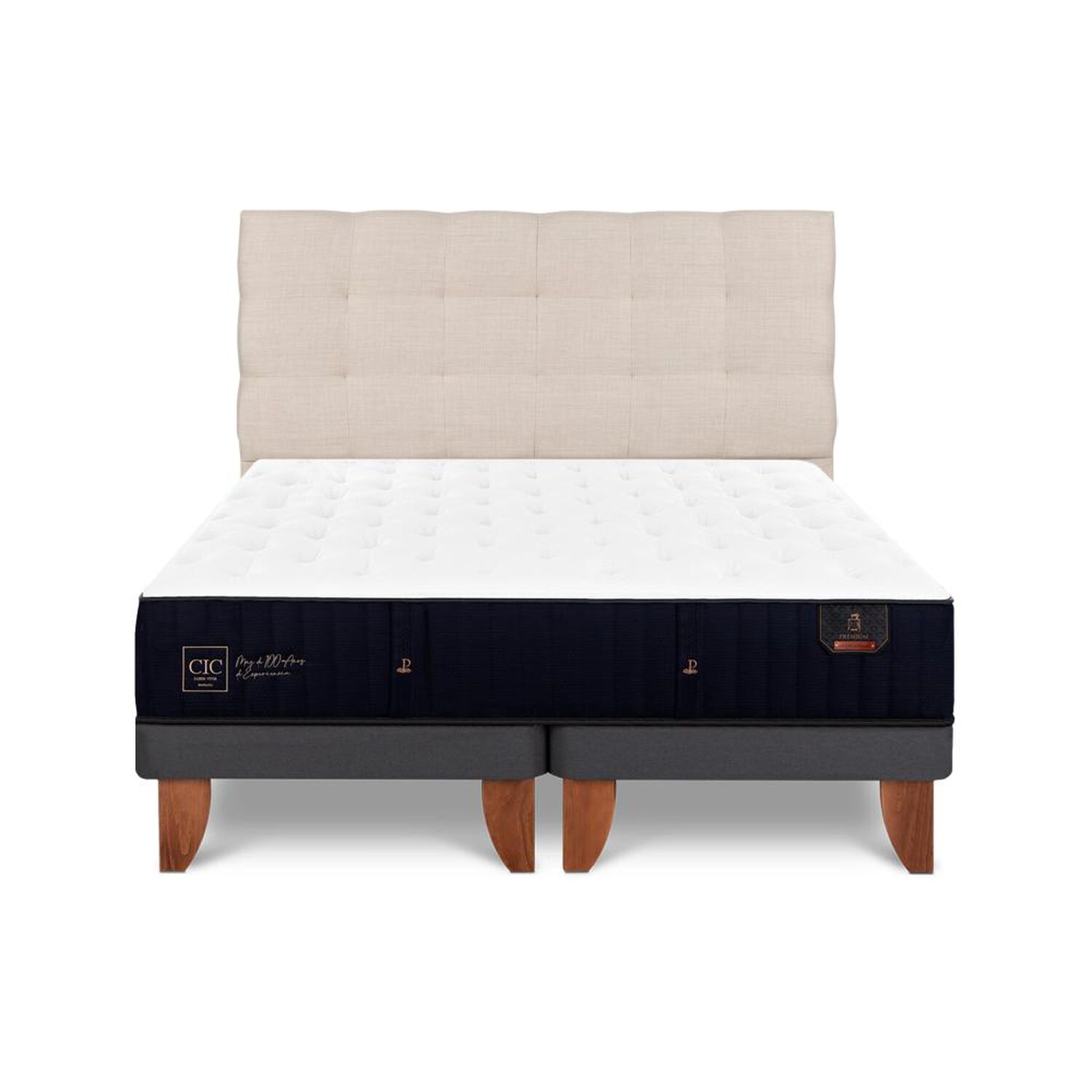 Cama Europea Cic Premium / King / Base Dividida + Respaldo image number 0.0