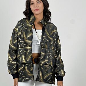 Chaqueta Con Cierre Ondas Y Puntos