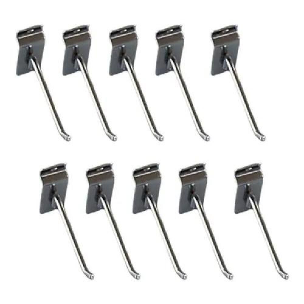 Gancho Exhibidor 10cm Panel Ranurado Pack De 10 Alta Calidad image number 1.0