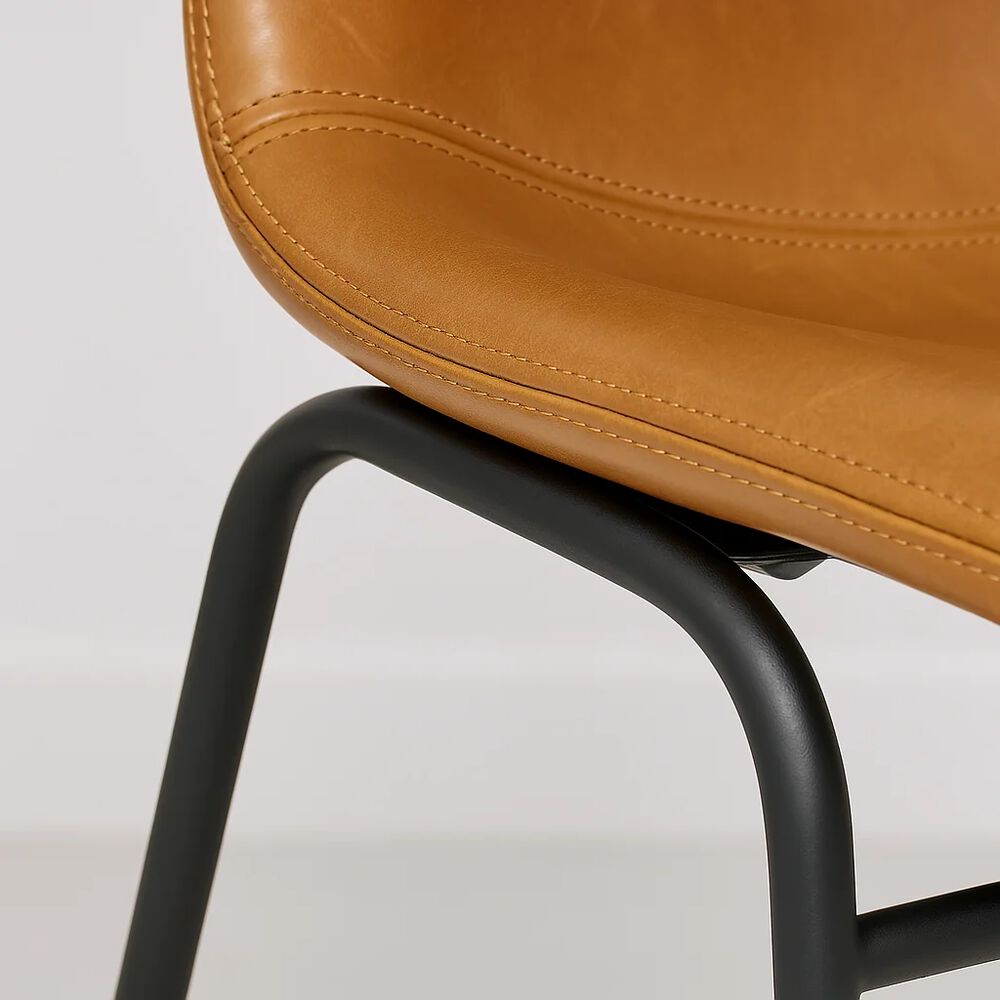 Silla Burgos De Comedor O Living De Cuero Sintético Y Metal Industrial image number 5.0