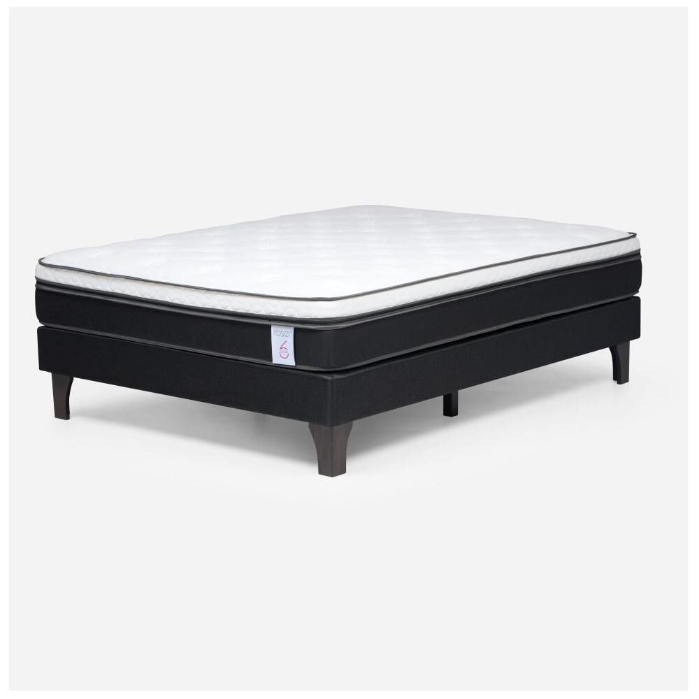 Cama Europea Rosen New Style / 2 Plazas / Base Normal + Respaldo image number 6.0