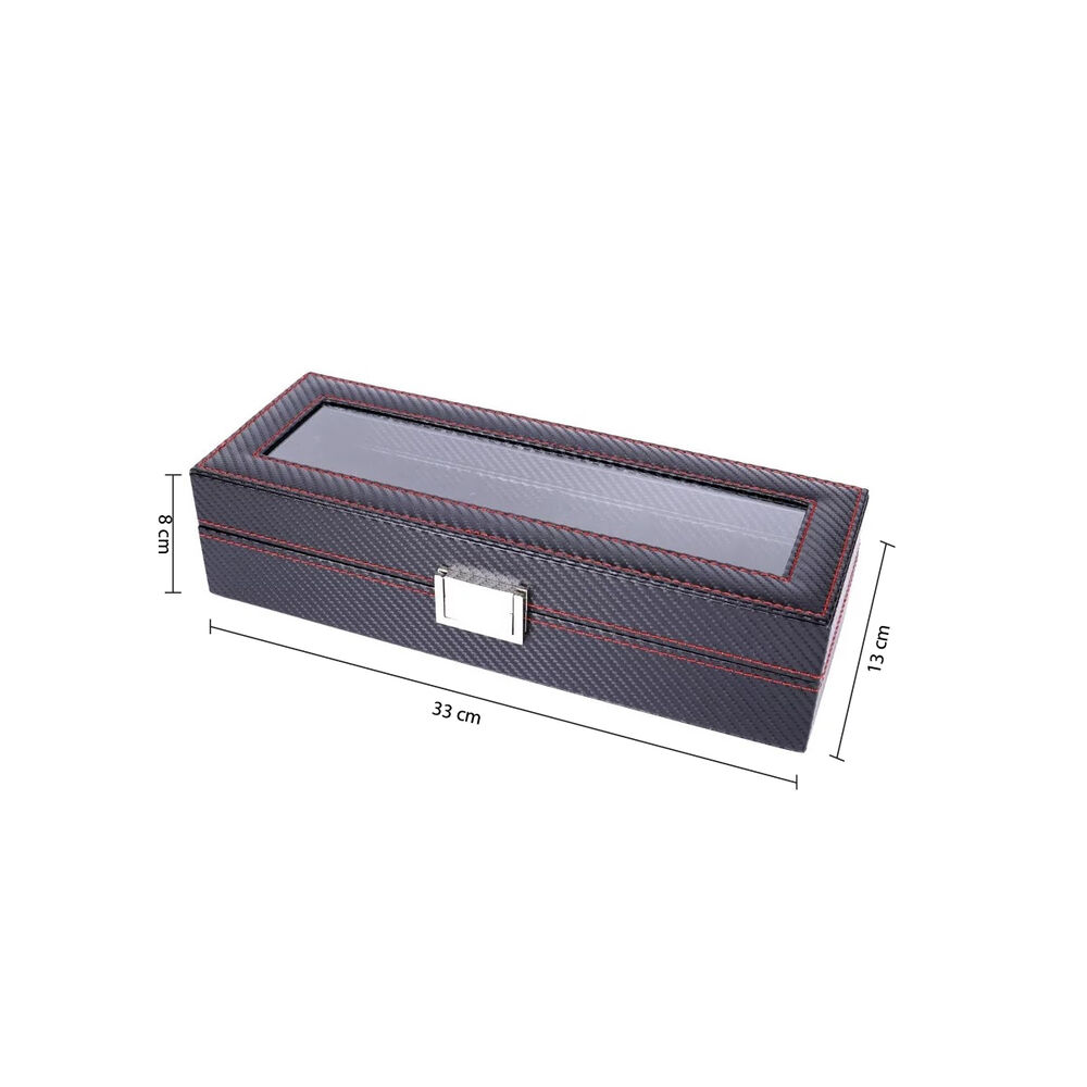 Caja Estuche Organizador De 6 Relojes Bordado Elegante image number 2.0