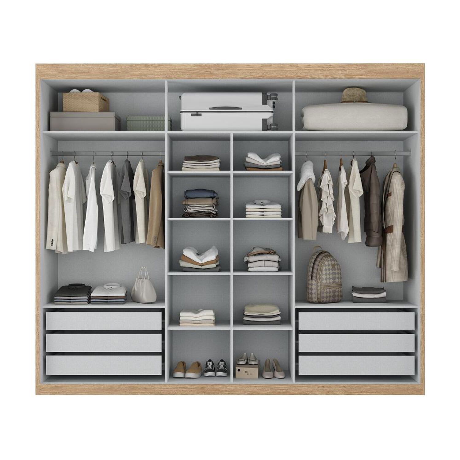 Cl&oacute;set Di Poretti Design Closet Senna / 3 Puertas / 6 Cajones image number 1.0