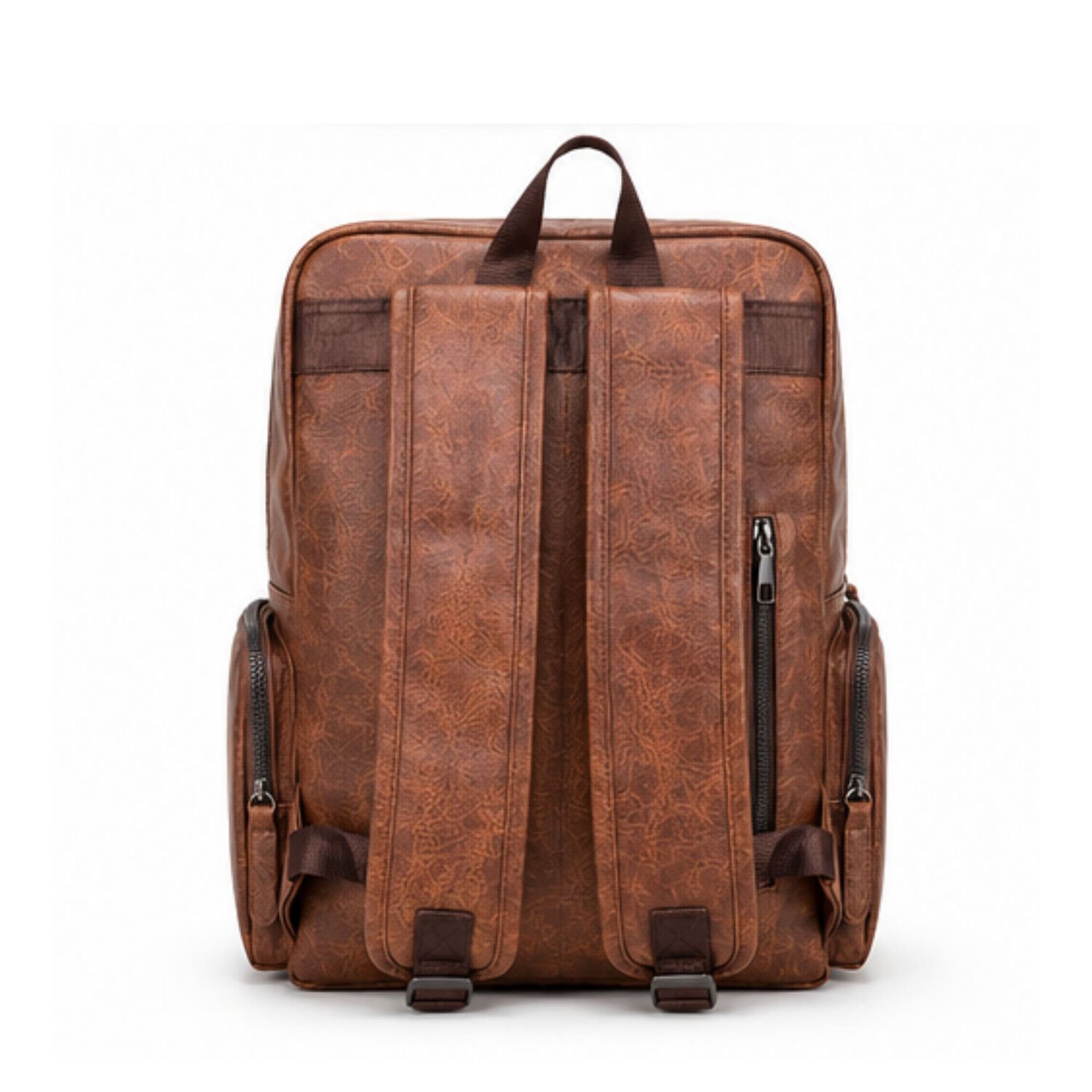 Bolso Mochila Ecocuero Unisex Berlin image number 3.0