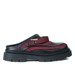 Zapato Cuero Mule Adri&aacute;tico Rojo Negro Landazuri