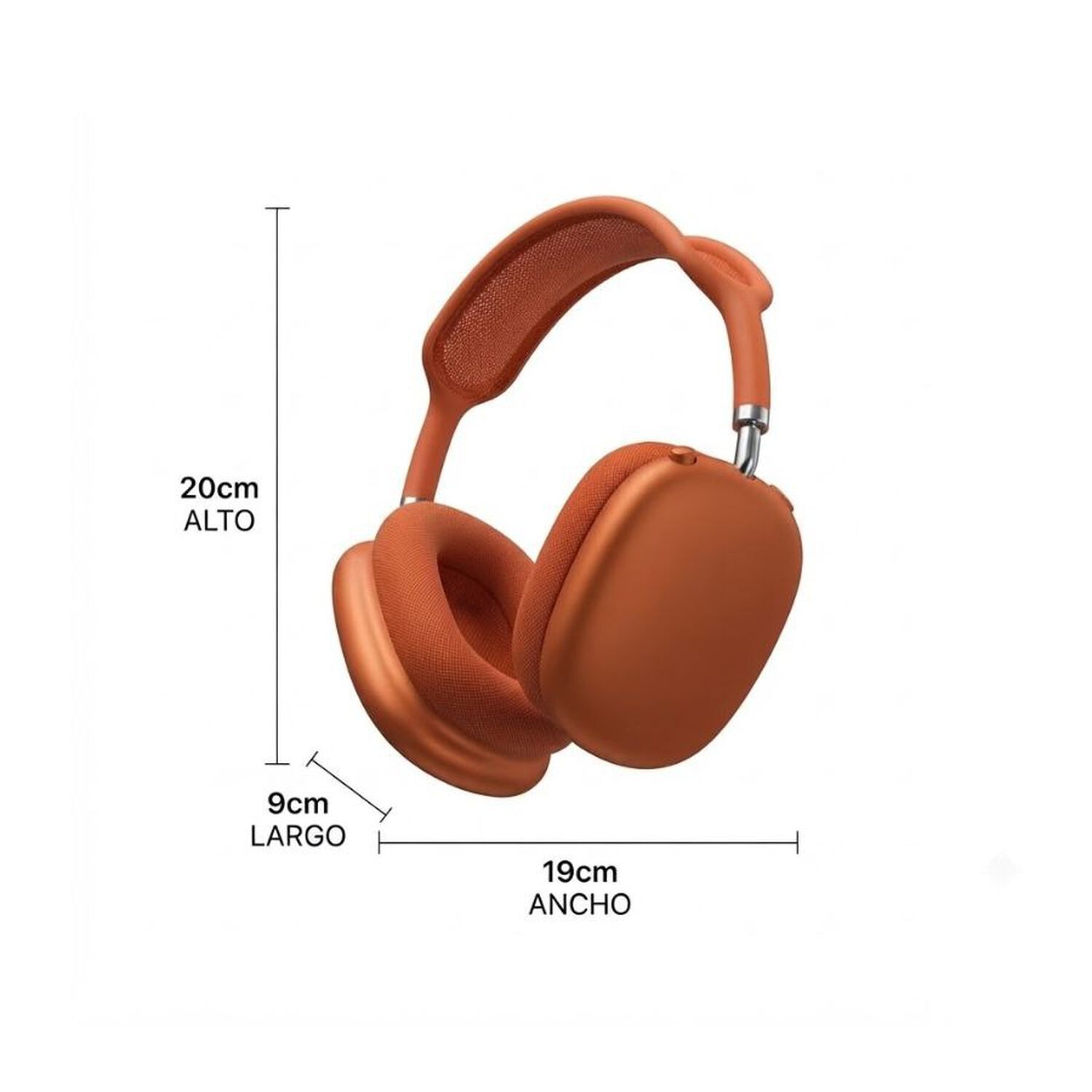 Aud&iacute;fonos Bluetooth Ezra Naranja 38h Inal&aacute;mbricos image number 3.0