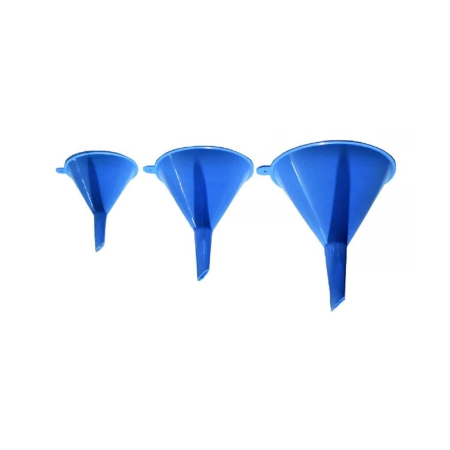 Pack 3 Embudos R&iacute;gidos Azul Para Cocina image number 1.0