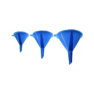 Pack 3 Embudos R&iacute;gidos Azul Para Cocina