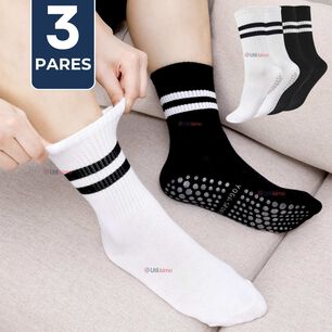 Pack 3 Pares Calcetines Antideslizantes Largos Hombre