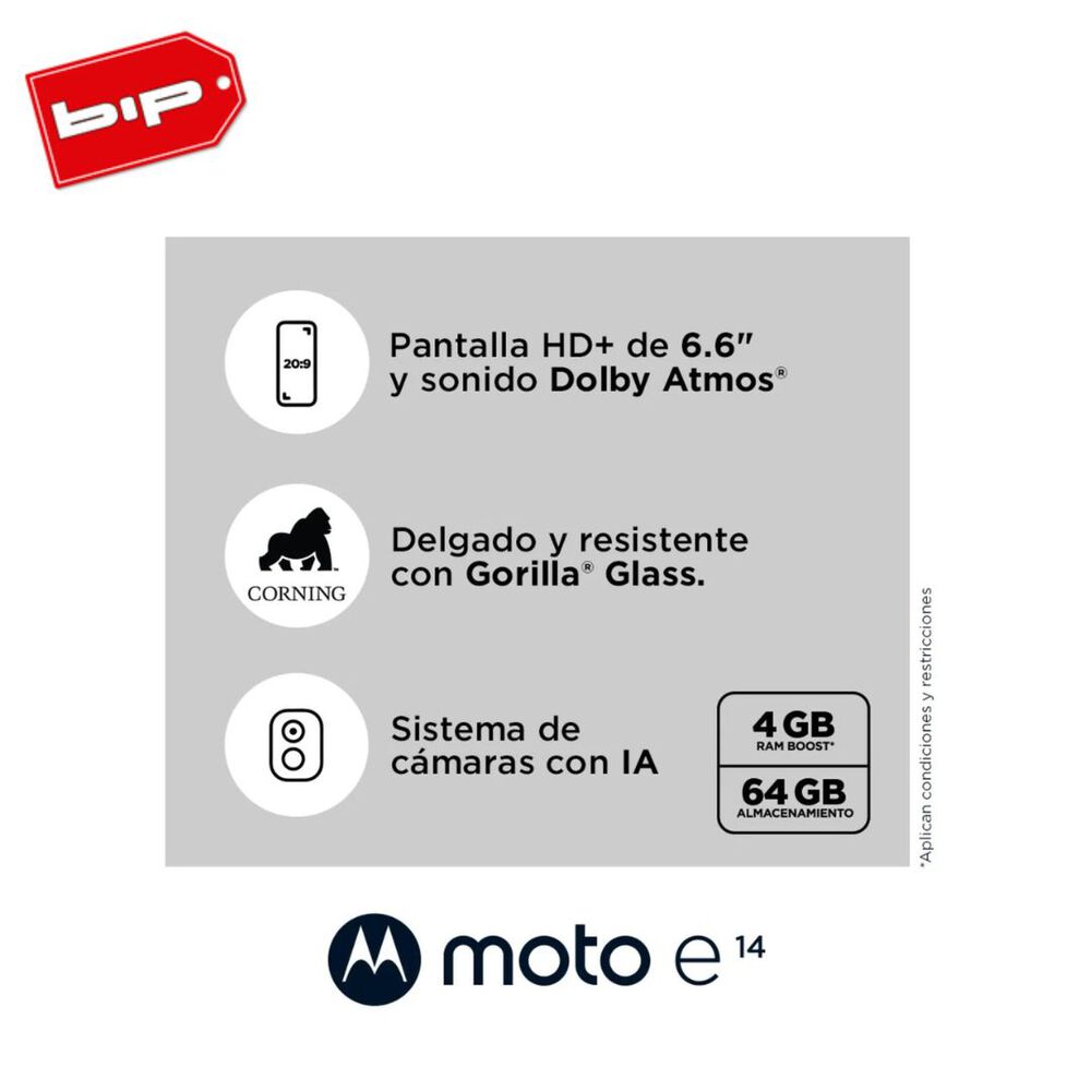 Celular Moto E14 Verde 2+64gb-nuevo image number 1.0