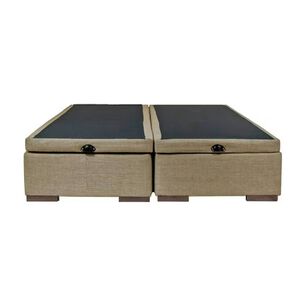 Base Baul 2 Plazas Beige - Largo 200 Cm Con Patas De 4.5 Cm