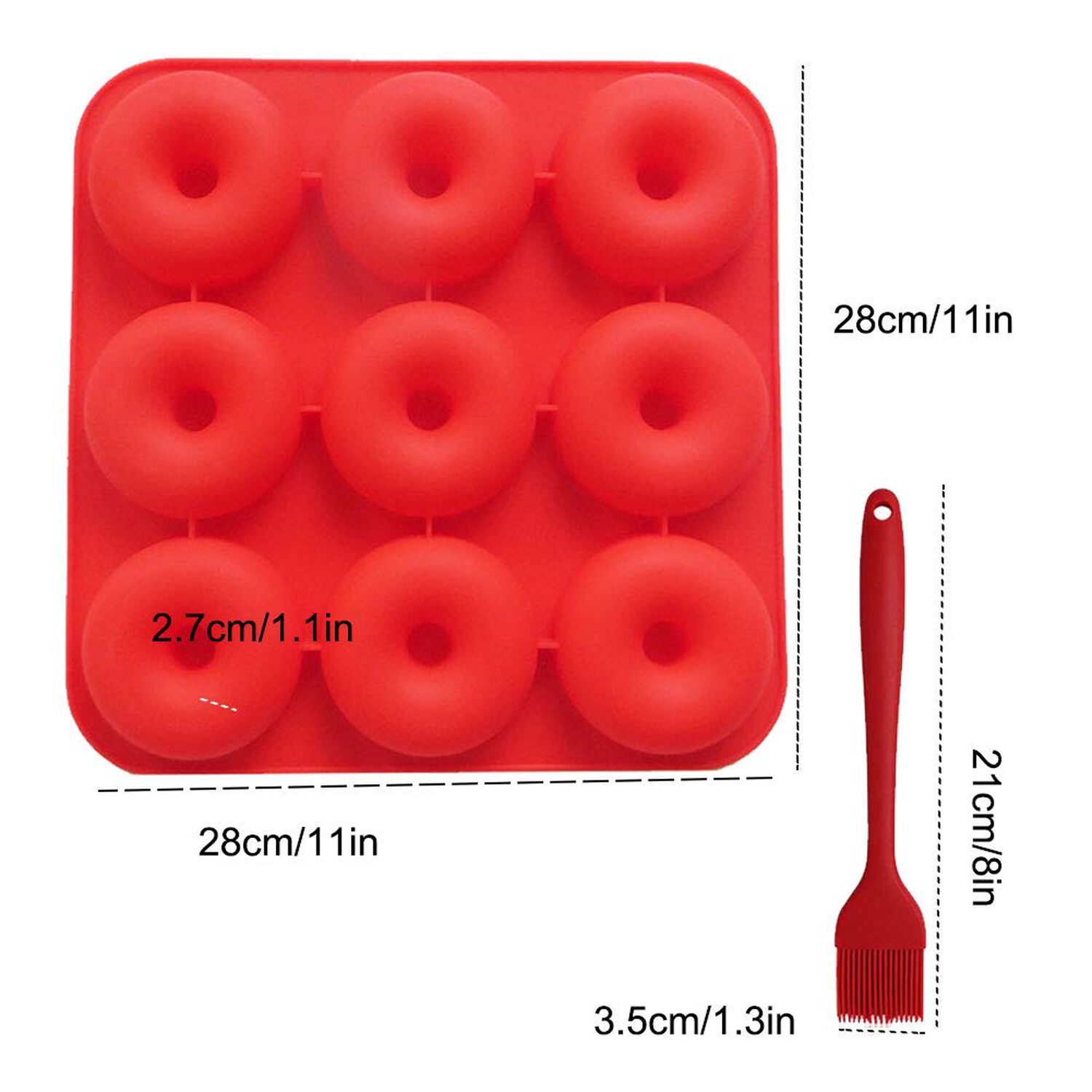 Moldes De Silicona Para Donas Rojo image number 4.0