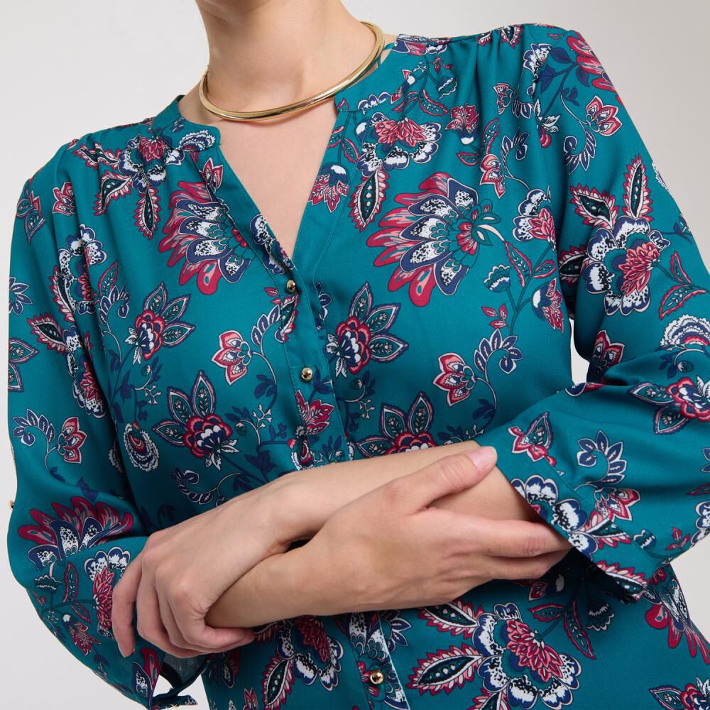 Blusa Camisera Manga Larga Mujer Lesage image number 4.0