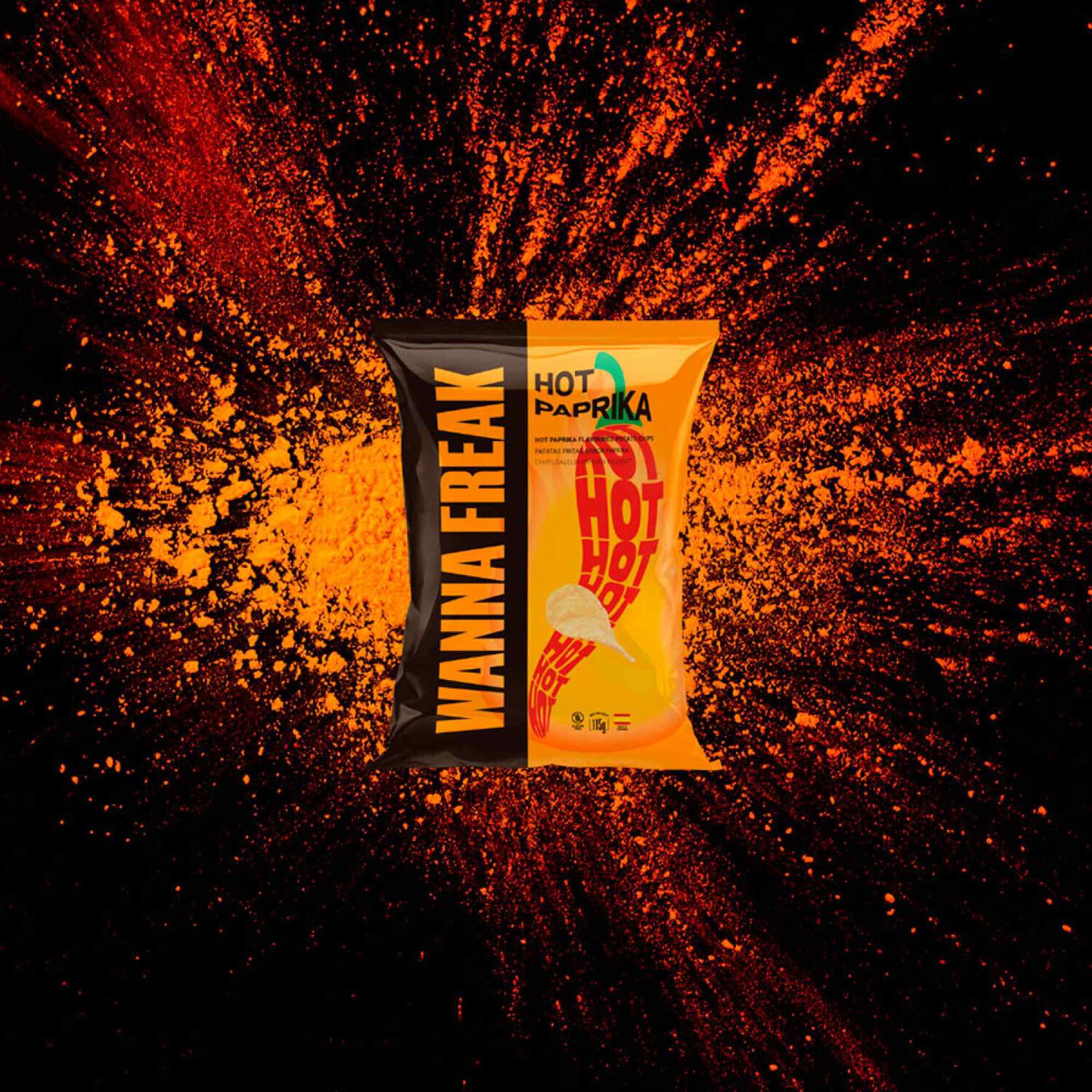 Papas Fritas Piment&oacute;n Picante Wanna Freak 1 X 115 Gr image number 1.0