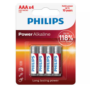 Pila Philips Lr03p4b/55 Alkaline Aaa 10pcs