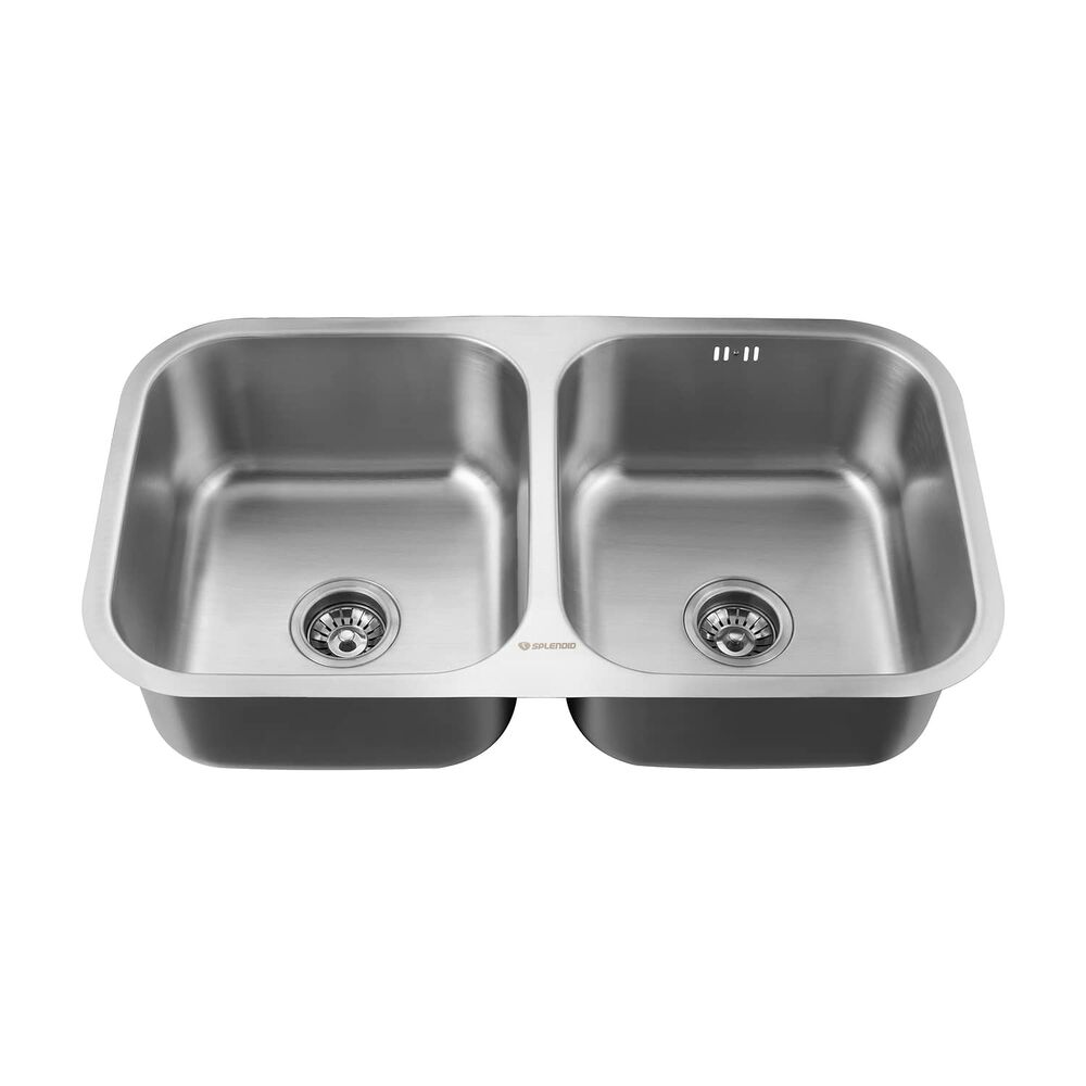 Lavaplatos Doble Bajo Cubierta 820 X 460 Splendid Acero Inox image number 0.0