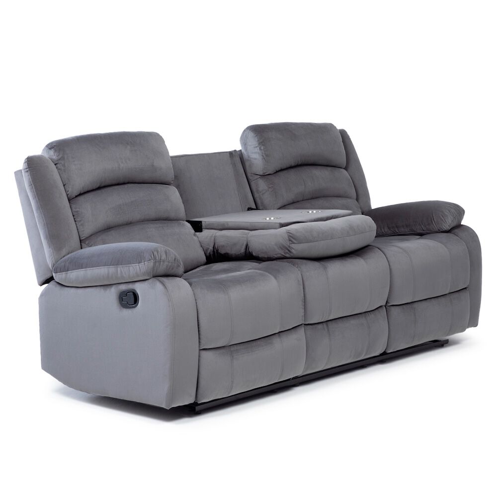Sof&aacute; 3 Cuerpos Reclinable Moderno New Martell image number 6.0