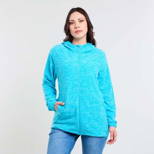 Poler&oacute;n Polar Melange Cuello Alto Con Capucha Mujer Sexy Large