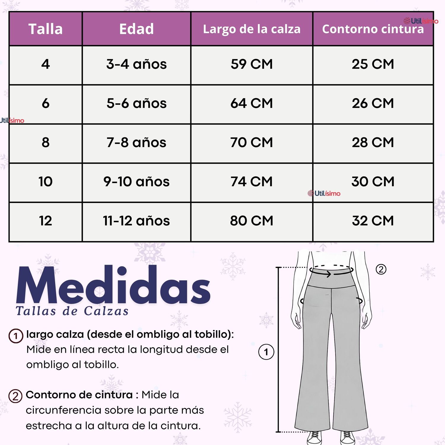 Calza Pantal&oacute;n Palazzo Ni&ntilde;a Polar Con Chiporro Elasticada T&eacute;rmica Gris Melange image number 3.0