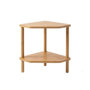 Estante Esquinero De Bamb&uacute; 2 Niveles Organizador Cocina Ba&ntilde;o