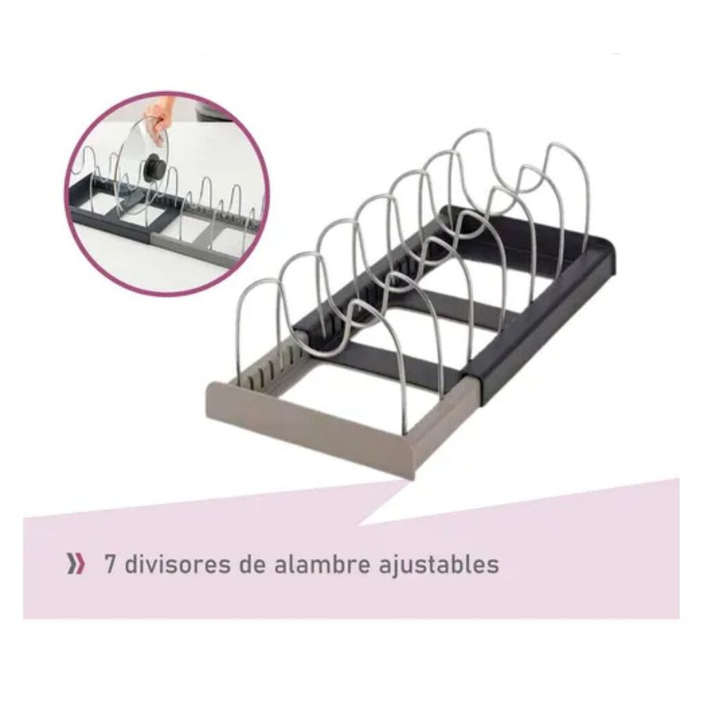 Rack Organizador Tapas Ollas Expandible Cocina Menaje Sart&eacute;n image number 2.0