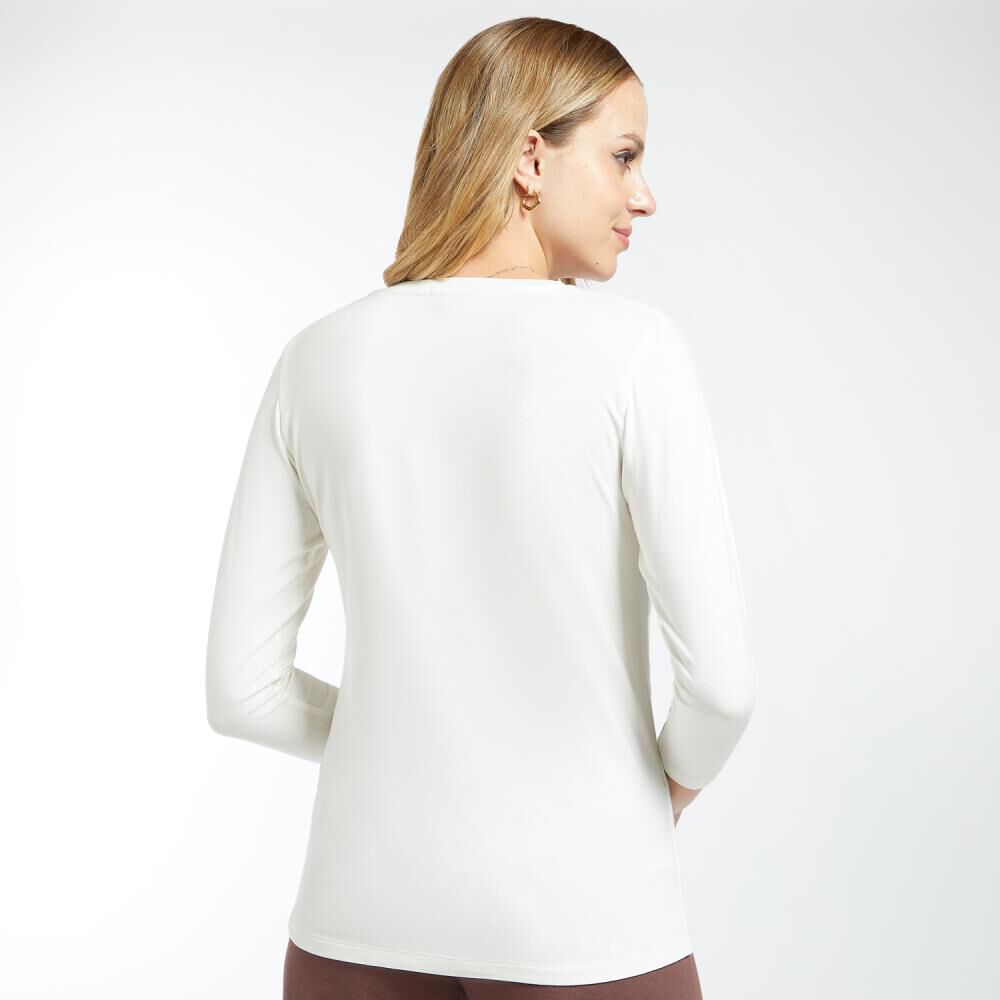 Polera Regular Manga 3/4 Cuello Redondo Mujer Kimera image number 3.0