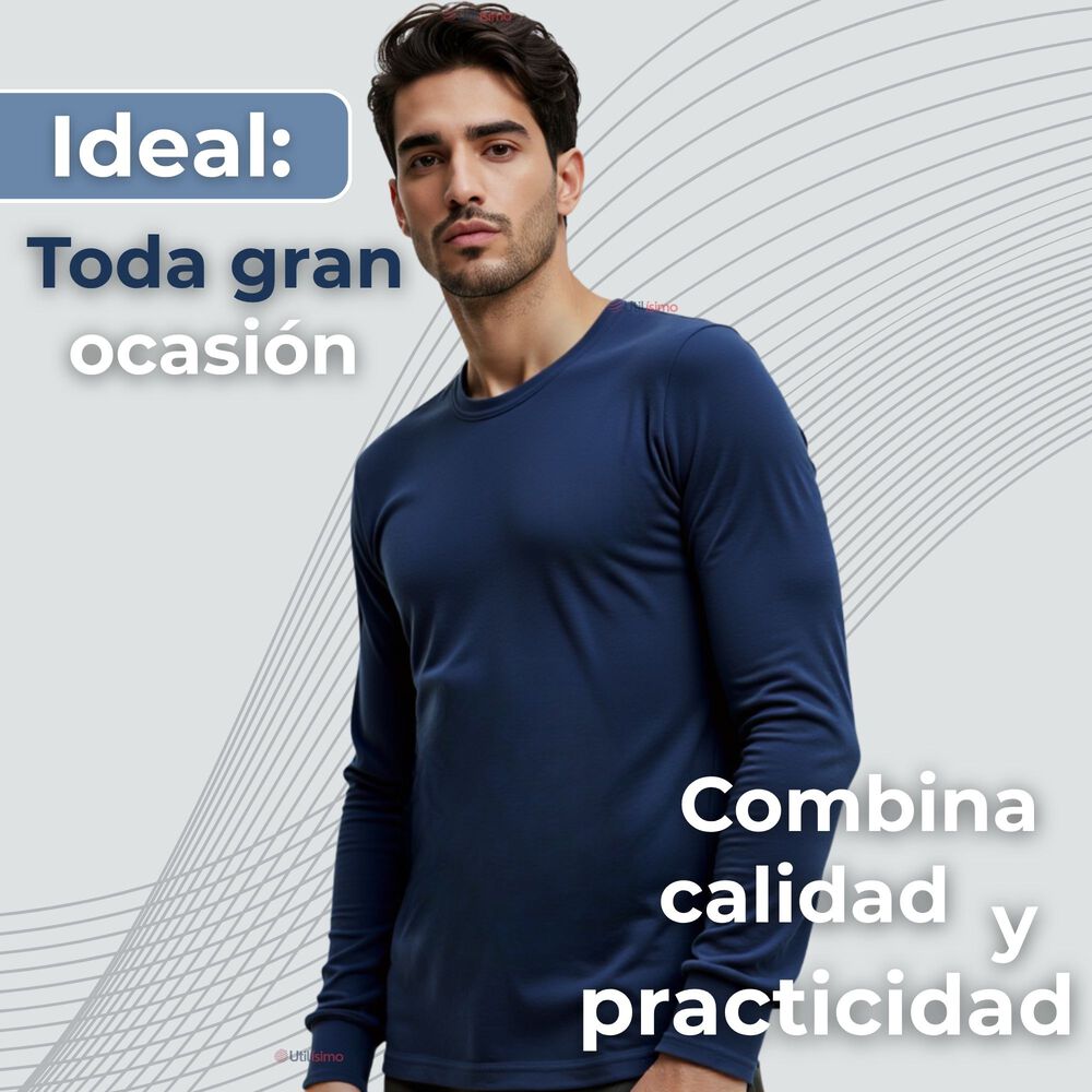 Camiseta Hombre Bambú Manga Larga Primera Capa Polera image number 3.0