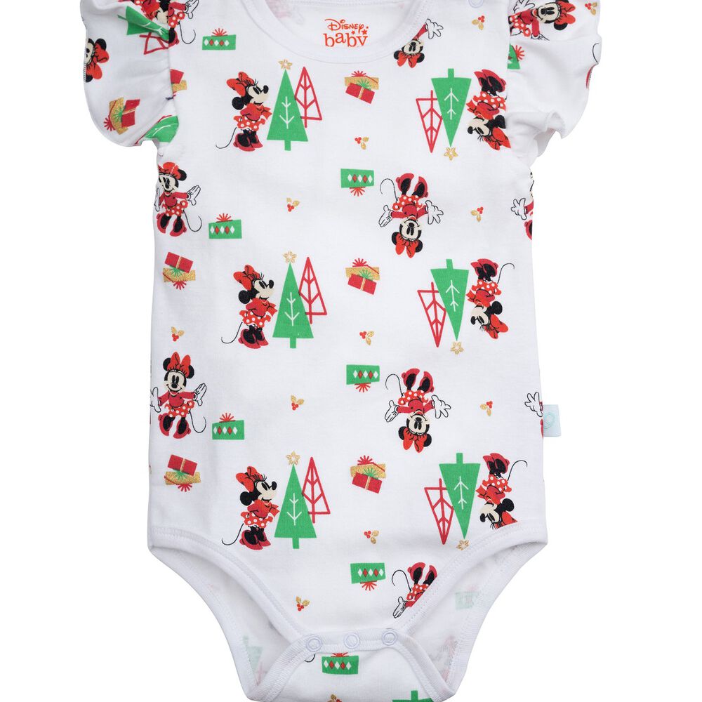 Set 4 Piezas Navidad Blanco Minnie Niña 3-6 Meses image number 2.0