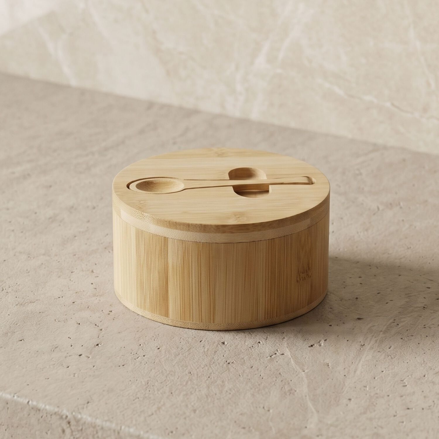 Azucarero De Bamboo Con Cuchara 12 Cm image number 4.0