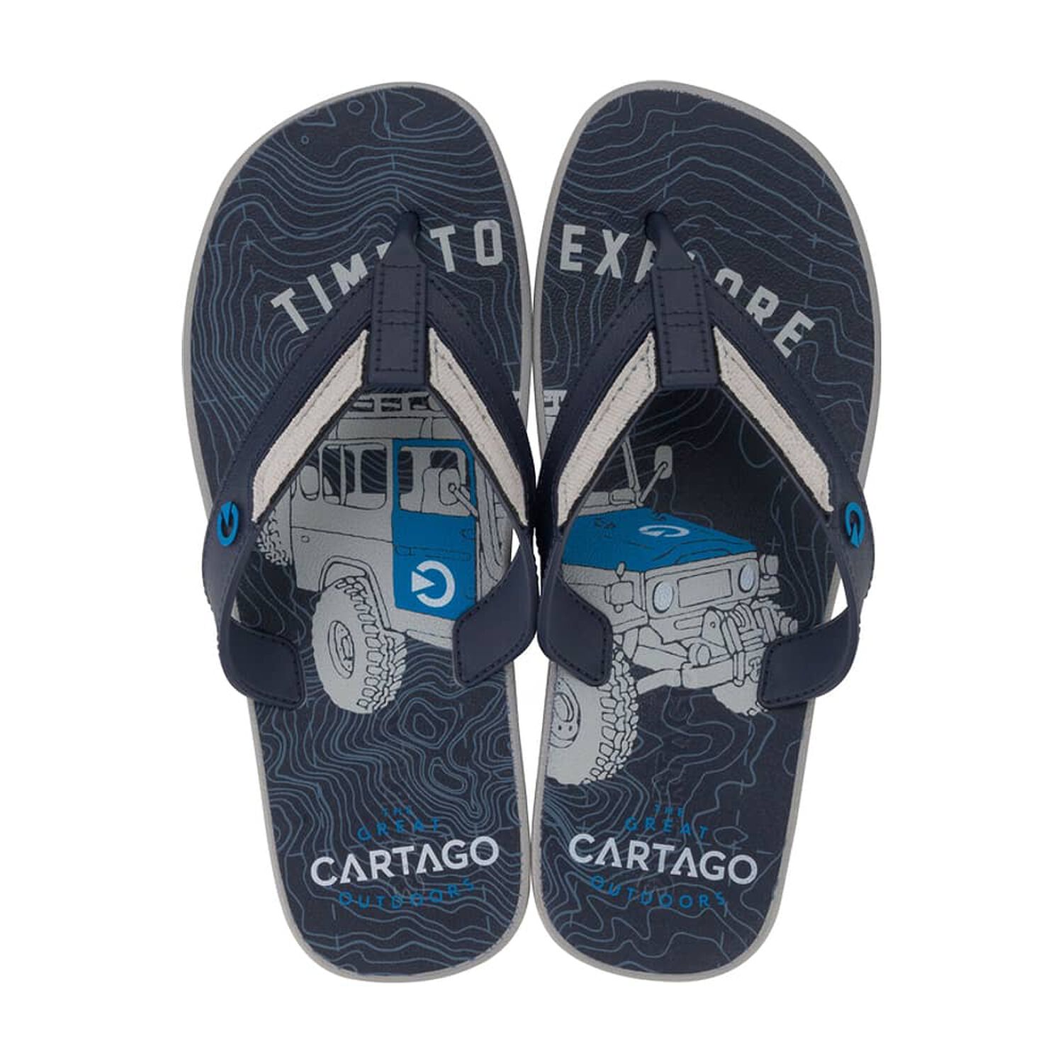 Sandalia Hombre Gris/azul Dakar Cartago image number 0.0