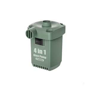 Inflador El&eacute;ctrico Port&aacute;til Recargable Usb 4 En 1 Verde