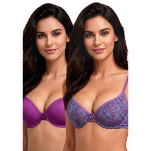 Pack 2x Sosten Push Up Microfibra P250.023-mor Kayser