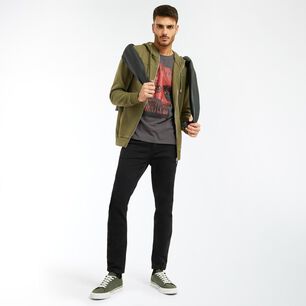 Poler&oacute;n B&aacute;sico Cuello Alto Con Capucha Hombre Az Black