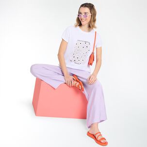 Polera Estampada Manga Corta Cuello Redondo Mujer Freedom