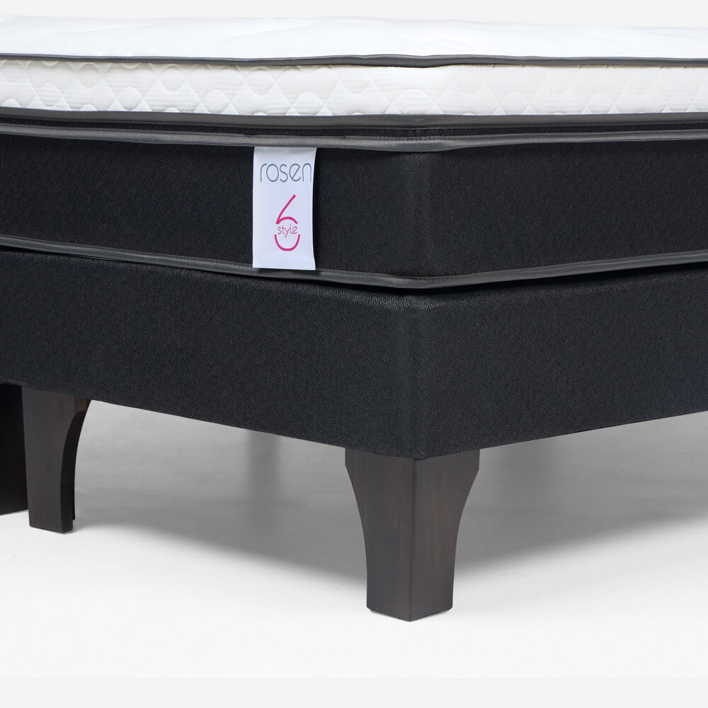 Cama Europea Rosen New Style 6 / 2 Plazas / Base Dividida + Respaldo Lucio image number 4.0