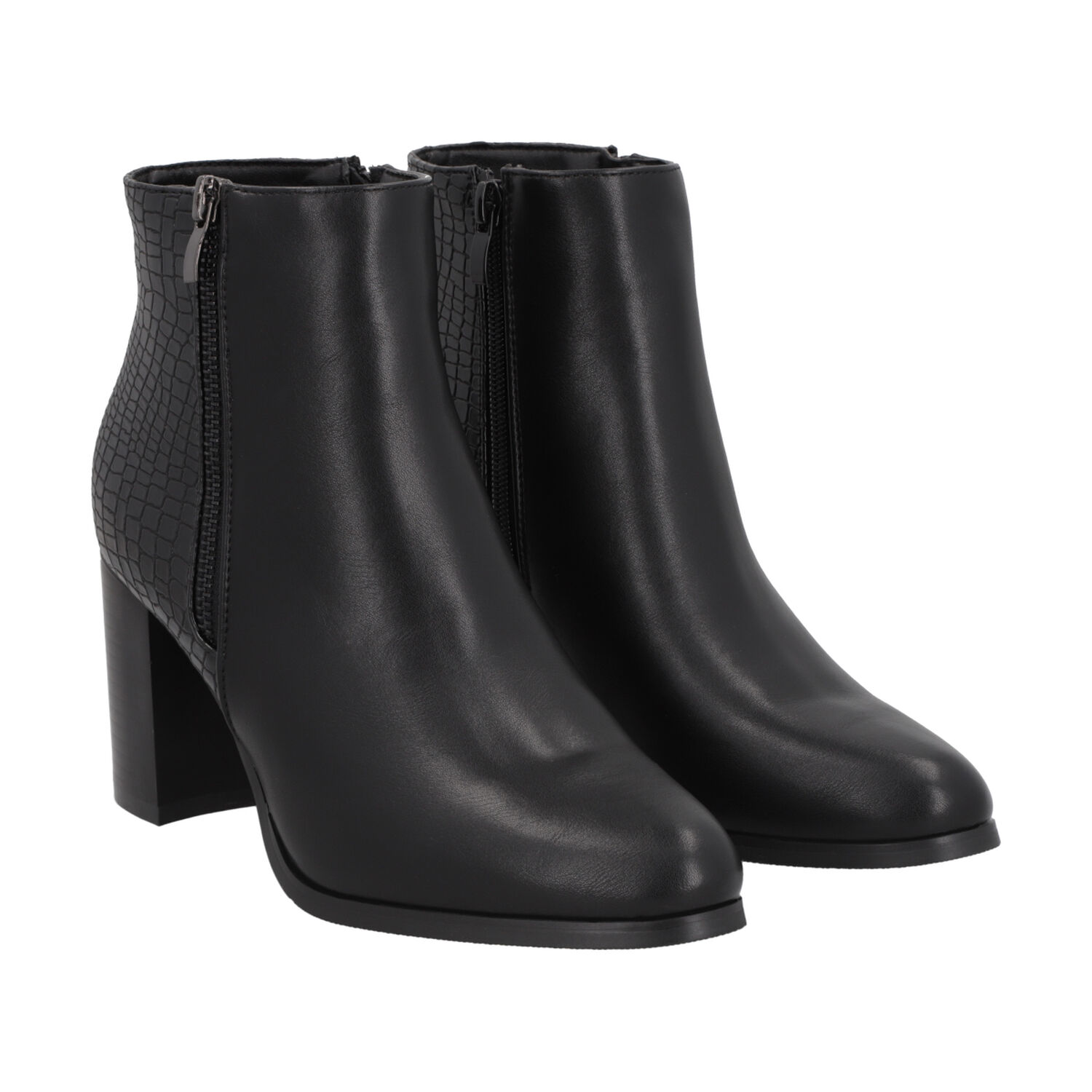 Botin Mujer Negro Taco Alto Lux 39 Police image number 4.0