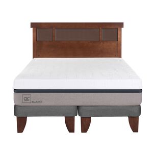 Cama Europea Cic Balance / 2 Plazas / Base Dividida  + Respaldo
