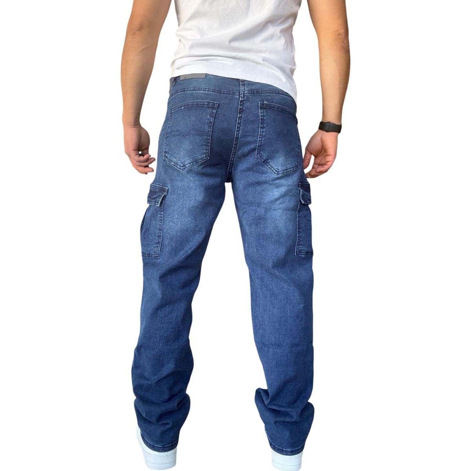 Jeans Cargo Recto Elasticado Stragth Fit Focalizado image number 8.0
