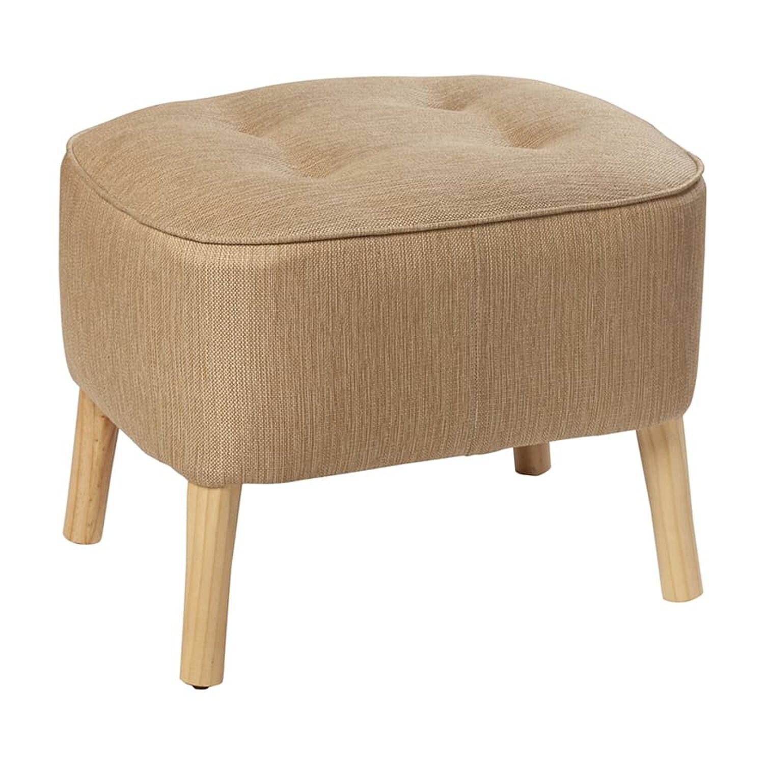 Pouf M&aacute;xima Beige Omega 55x45x45 Cm image number 1.0