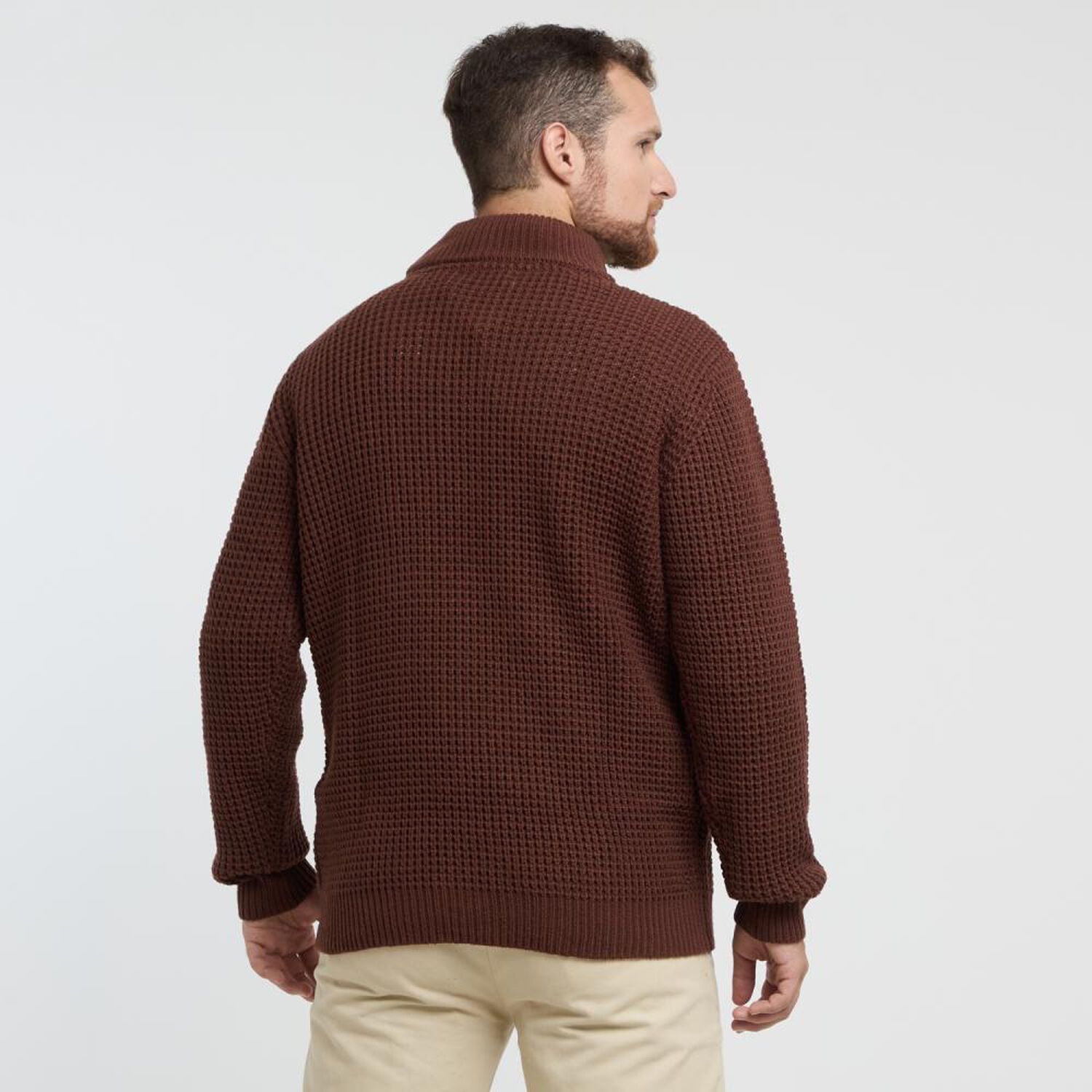 Sweater Liso Regular Cuello Alto Hombre Herald image number 3.0