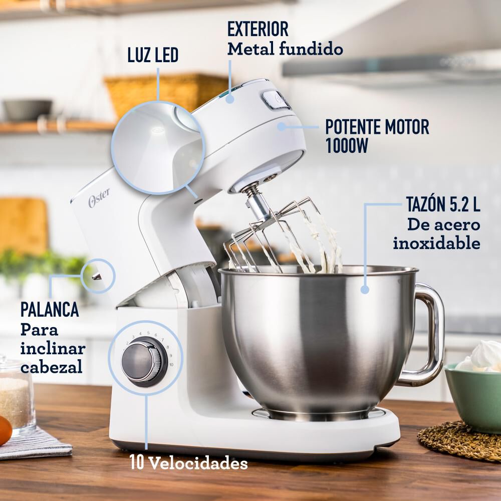 Batidora de Pedestal Oster FPSTSMPL3W-052 / 5.2 Litros / 1000W image number 10.0