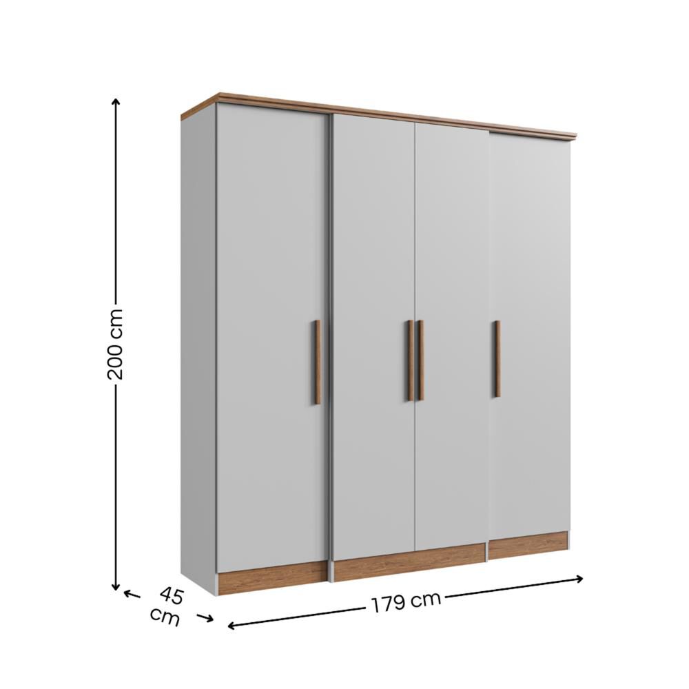 Clóset Home Mobili Closet 4 Puertas Miami / 4 Puertas / 2 Cajones image number 5.0