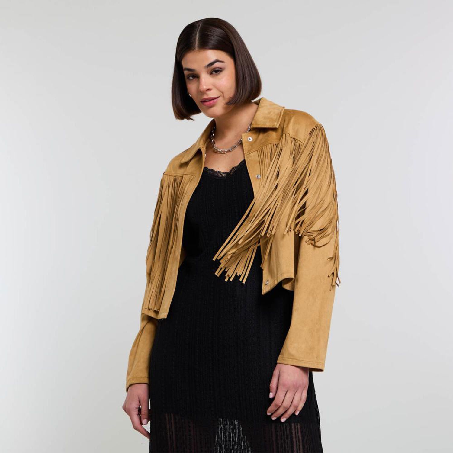 Chaqueta Western Con Flecos Mujer Rolly Go image number 2.0